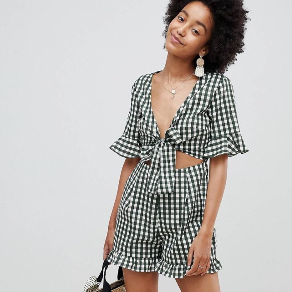 ASOS DESIGN Gingham Romper